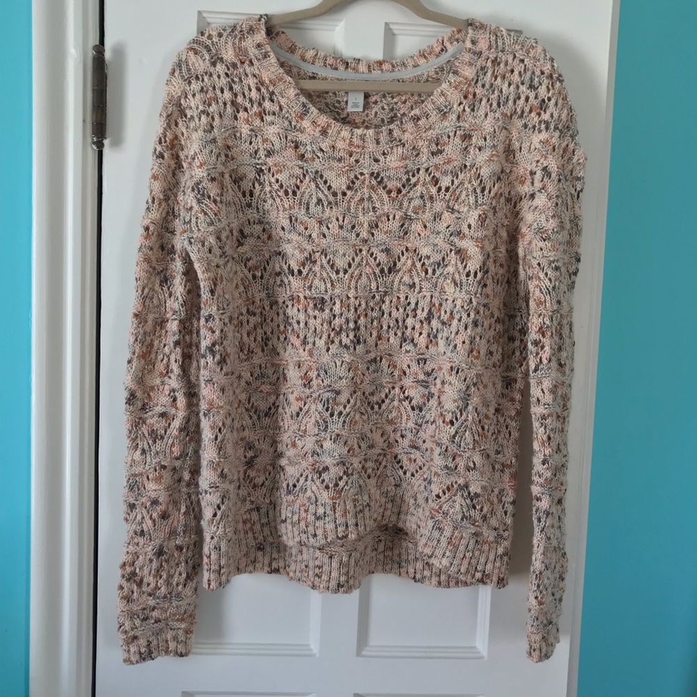 Nordstrom Hinge Sweater - Pink/Brown L